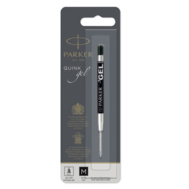 Refill sfera QuinkGel - punta media - metallo - nero - Parker