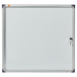 Bacheca per interni ultrapiatta - fondo in metallo magnetico bianco - 6 fogli A4 - orizzontale - Nobo