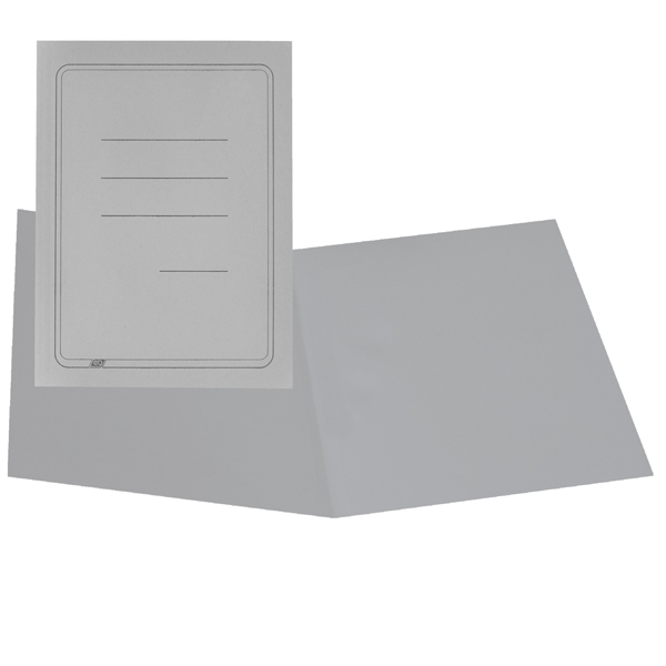 45662 Cartellina semplice con stampa - 145 gr - 25 x 34 cm - grigio - cartoncino manilla - Cartotecnica del Garda - conf. 100 pezzi