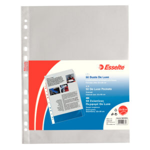 Buste forate CopySafe - DeLuxe - buccia - 22 x 30 cm - trasparente - Esselte - conf. 50 pezzi