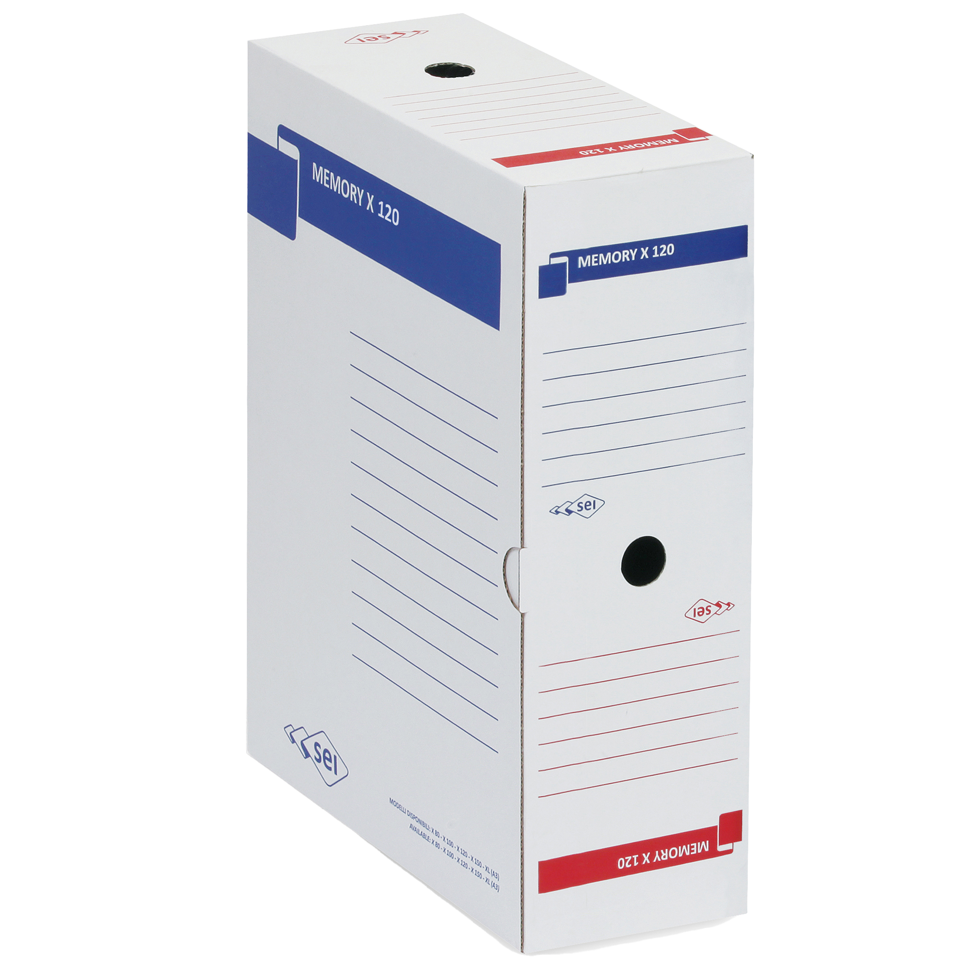 49403 Scatola archivio Memory X120 - 25 x 35 cm - dorso 12 cm - bianco - Sei Rota