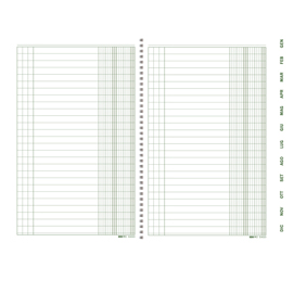 Scadenzario spiralato Gennaio/Dicembre - 24 x 17cm - 36+12 fogli - Edipro