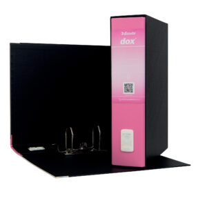 Registratore Dox 2 - dorso 8 cm - protocollo 23 x 34 cm - rosa - Esselte Dox