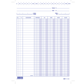 Schede - dare/avere/saldo/iva - 24x17 cm (verticale) - Edipro - conf. 100 pezzi