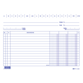 Schede - 3 colonne - 15 x 21 cm orizzontale - Edipro - conf. 100 pezzi