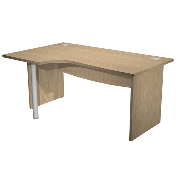 Scrivania Agorà Direction Compact - SX - fianco pannello - L 180 cm - rovere