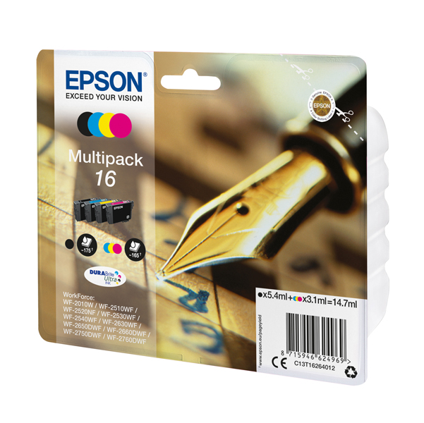 Epson - Multipack Cartuccia ink - 16 - C/M/Y/K -  C13T16264012 - C/M/Y 3