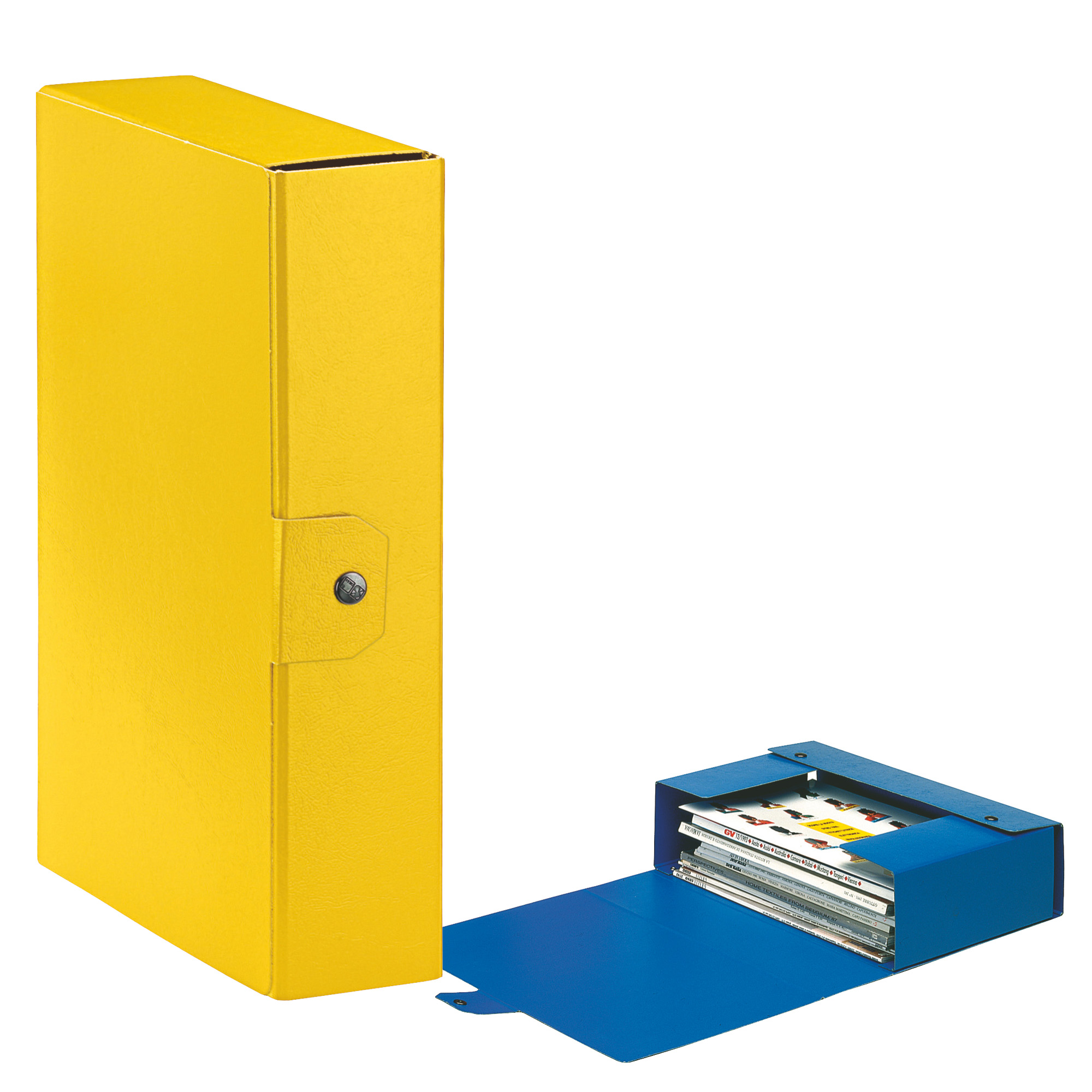 Scatola progetto Eurobox - dorso 8 cm - 25 x 35 cm - giallo - Esselte