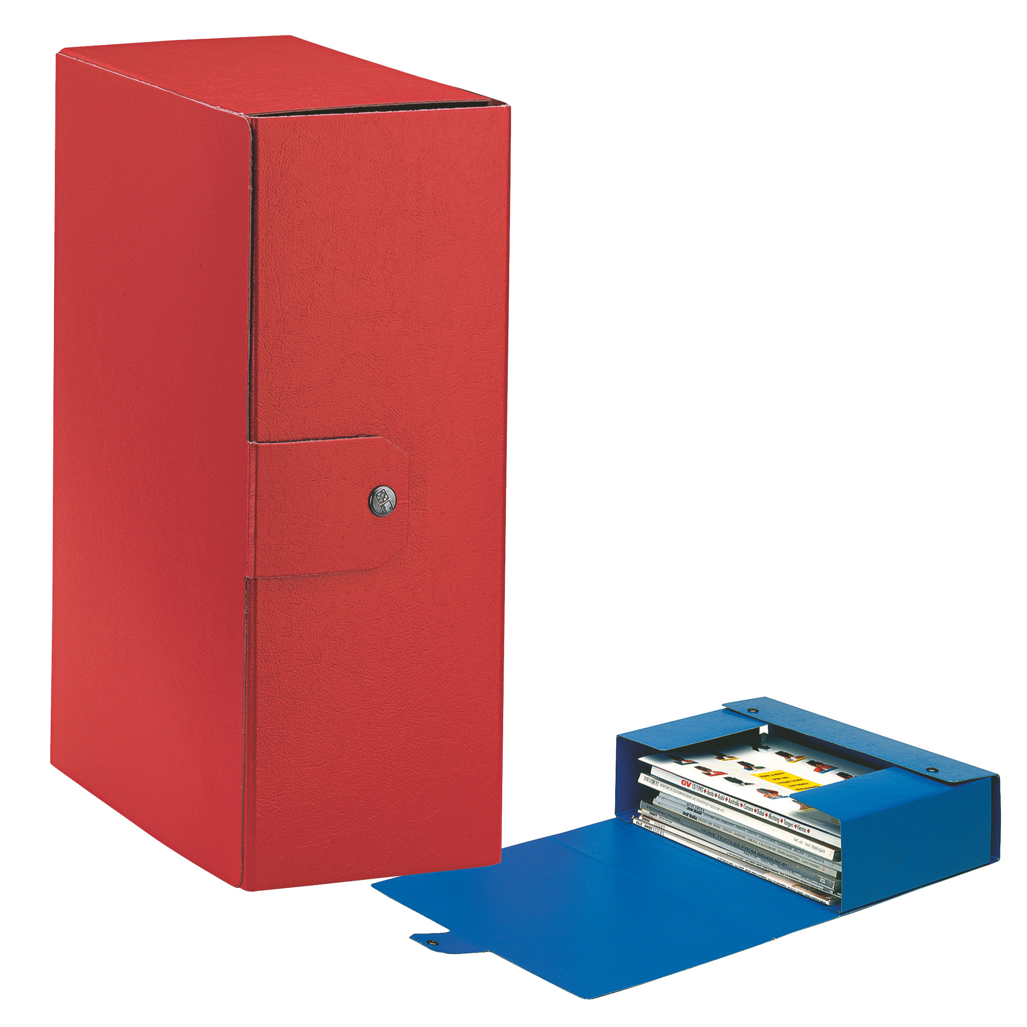Scatola progetto Eurobox - dorso 12 cm - 25 x 35 cm - rosso - Esselte