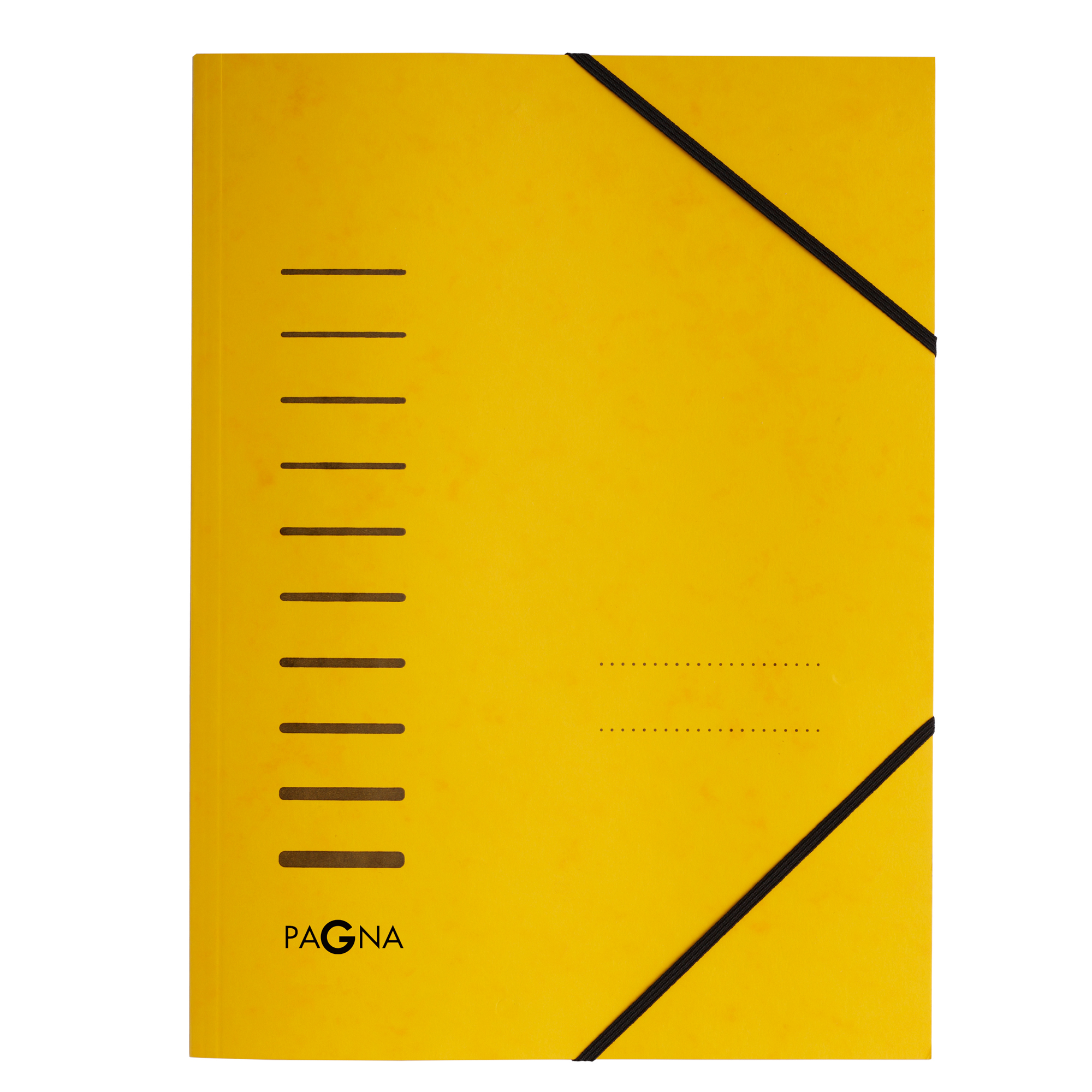 86941 Cartella con elastico angolare - A4 - dorso variabile - cartoncino - giallo - Pagna