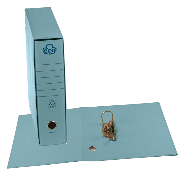 62074 Registratore Eco New - dorso 8 cm - protocollo 23 x 33 cm - azzurro - Brefiocart