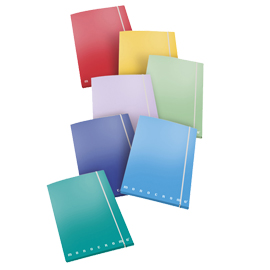 Cartella 3 lembi con elastico Monocromo - A4 - dorso 1