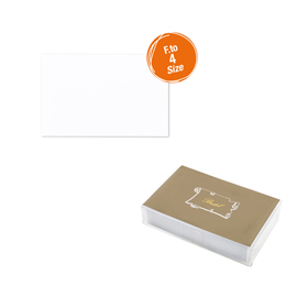 Scatola 100 biglietti bianchi - Bristol - 6