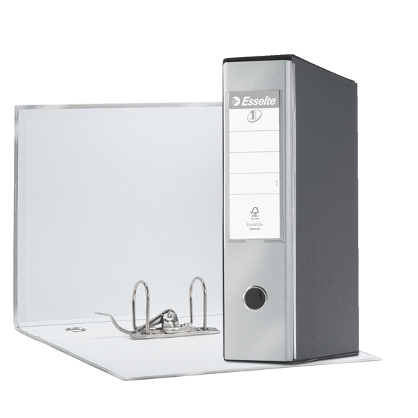 68924 Registratore Eurofile G55 - dorso 8 cm - protocollo 23 x 33 cm - grigio metallizzato - Esselte