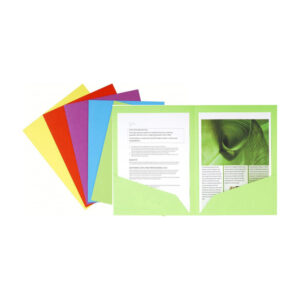 Cartelline a doppia tasca Rock's - 220 gr -A4 -  cartoncino lustré - mix 5 colori - Exacompta - conf. 25 pezzi