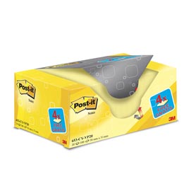 Blocco foglietti Post-it - 653CY-VP20 - 38 x 51 mm - 72 gr -  giallo Canary - Post-it - conf. 20 blocchi