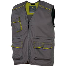 Gilet da lavoro PanostyleR M6GIL - sargia/poliestere/cotone - taglia L - grigio/verde - Deltaplus