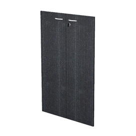 Coppia ante Easy - per mobile medio - 80 x 115 cm - spessore 18 mm - melaminico - nero venato