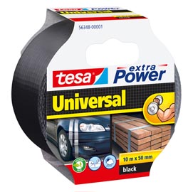 Nastro adesivo Extra Power Universal - 50 mm x 10 m - tela plastificata - nero - Tesa