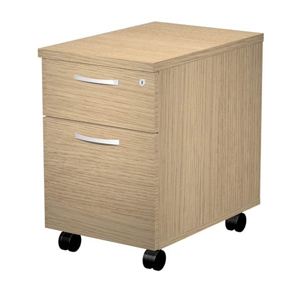 76687 Cassettiera Agorà - 1 cassetto + 1 classificatore - con ruote - 44 x 60 x 60 cm - rovere