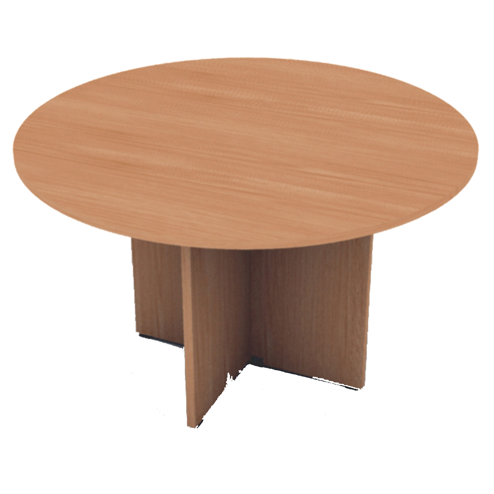 76776 Tavolo riunione Easy - 4 posti - diametro 120 cm - altezza 72 cm - noce chiaro