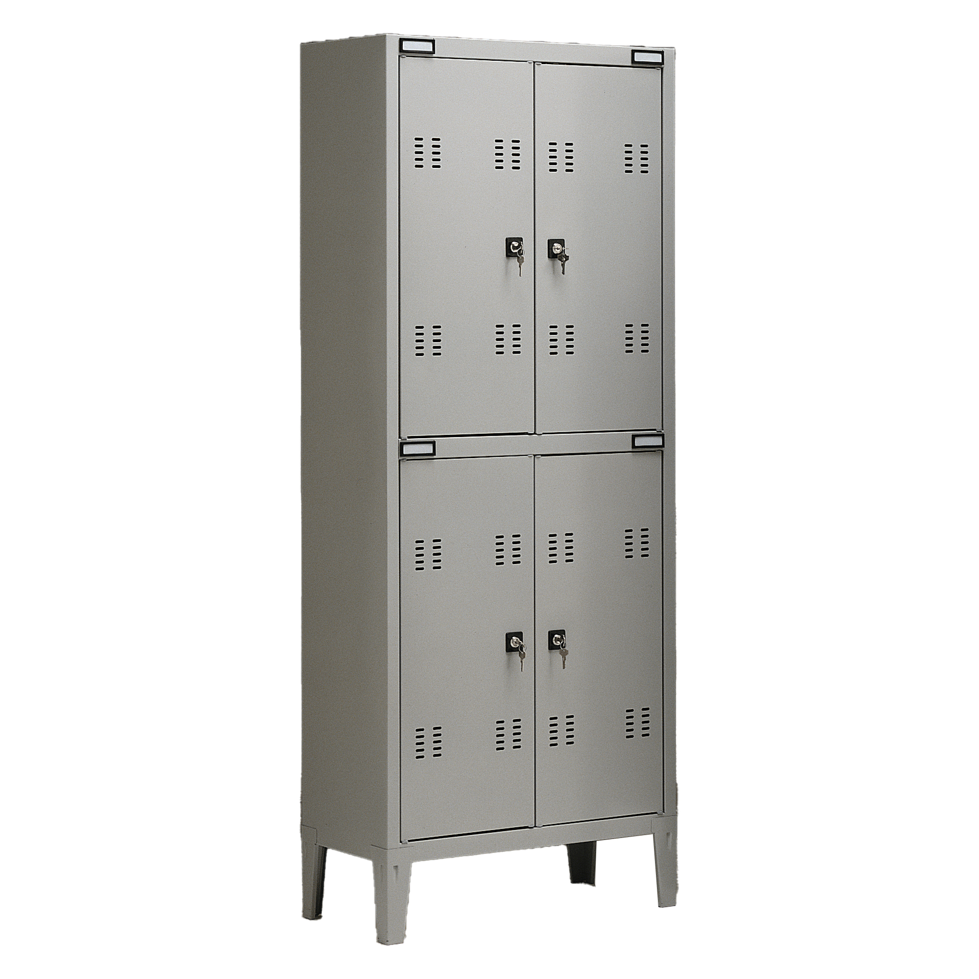 77046 Armadio metallo - spogliatoio - 4 posti - 70x35x180 cm - grigio - Tecnical 2
