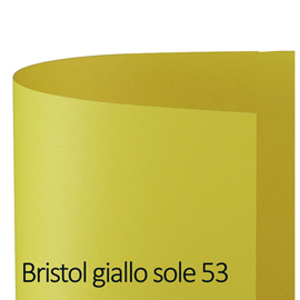 79313 Cartoncino Bristol Color - 50 x 70 cm - 200 gr - giallo sole 53 - Favini - conf. 25 pezzi