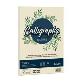 Carta Calligraphy Nature Crush - A4 - 100 gr - giallo agrumi - Favini - conf. 50 fogli