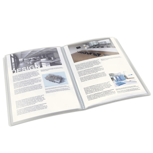 80591_1 Portalistini personalizzabile - 22x30 cm - 60 buste antiriflesso - trasparente - Esselte