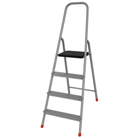 Scala domestica Stella Basic - 3 gradini - alluminio - Marchetti