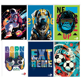 Maxiquaderno Bambino fantasia - A4 - 5mm c/margine - 40+2 fogli - 80gr - BM