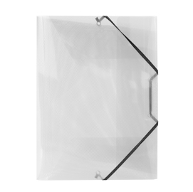 Cartella 3 lembi con elastico angolare Lumina - 22 x 30cm - dorso variabile - PP - trasparente - Favorit