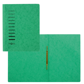 Cartellina semplice con pressino- 265 gr - A4 - cartone pressato - verde - Pagna