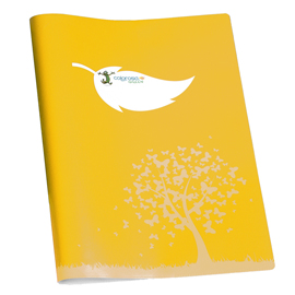 Coprimaxi Green - 21 x 30 cm - carta - 120gr  - c/tasche - giallo - Colorosa