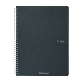 Maxiquaderno Ecoqua original - A4 - 90gr - 1 rigo - 70 fogli - verde scuro - spiralato - Fabriano