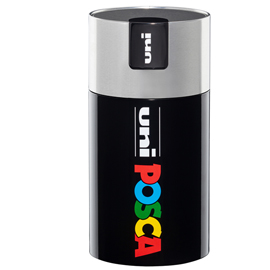 Gift Box c/coperchio argento 18 marcatori Uni Posca PC5M punta media col.ass. UNI