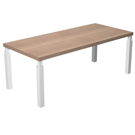 Scrivania direzionale Prestige Quadro - 180 x 90 cm - ciliegio arabis/bianco