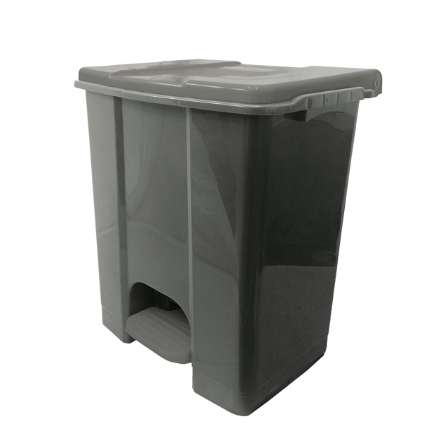 97422 Contenitore mobile Ecoconti - a pedale - 60 L - plastica riciclata - grigio - Medial