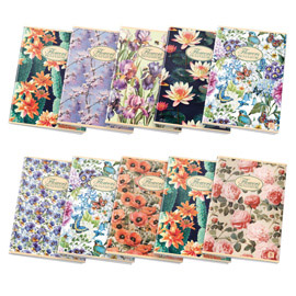 Quaderno Nature Flowers - A5 - 1 rigo - 42 fogli - 80 gr - Pigna
