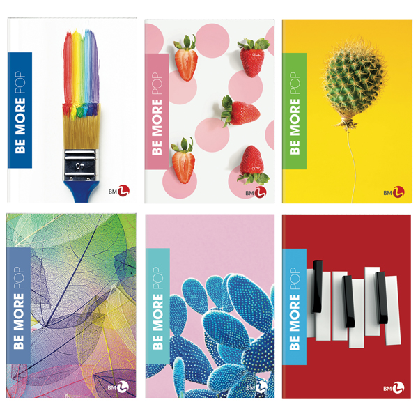 98589 Maxiquaderno Be More Pop - A4 - 1 rigo - 36+2 fogli - 100 gr - BM