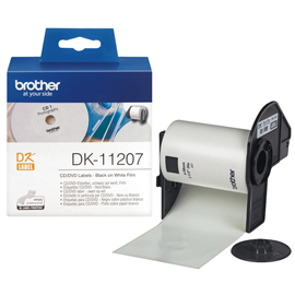 Brother - Rotolo 100 Etichette CD diametro 58mm - Nero/Bianco - DK-11207