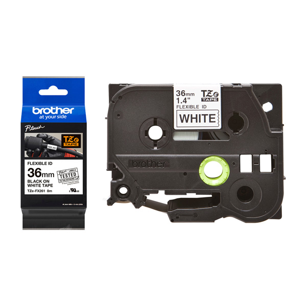 BROTZEFX261 Brother - Nastro laminato flessibile - Nero/Bianco - TZEFX261 - 36mm x 8mt