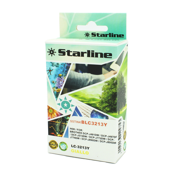 SSTINKBLC3213Y Starline - Cartuccia Ink per print C/BROTHER LC-3213Y - Giallo