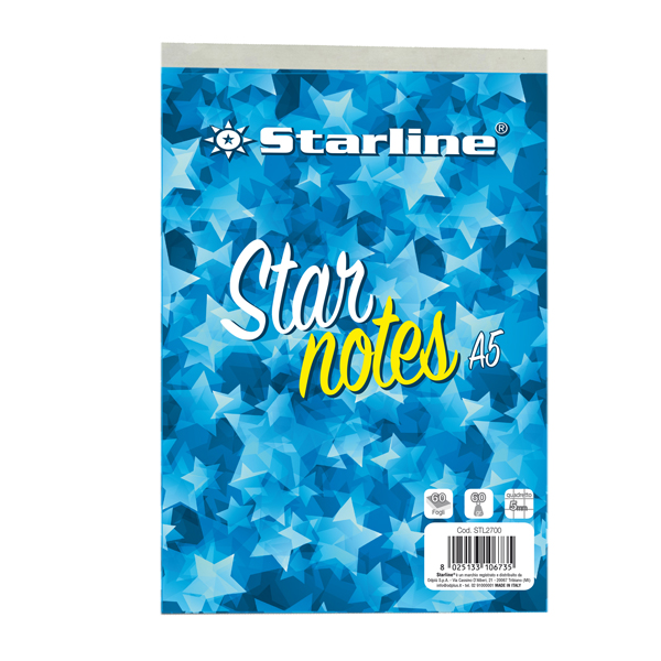 STL2700 Blocco note StarNotes A5 - 60 fogli - 5 mm - 150 x 210 mm - 60 gr - Starline