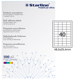 Etichette adesive - in carta - permanenti - 48