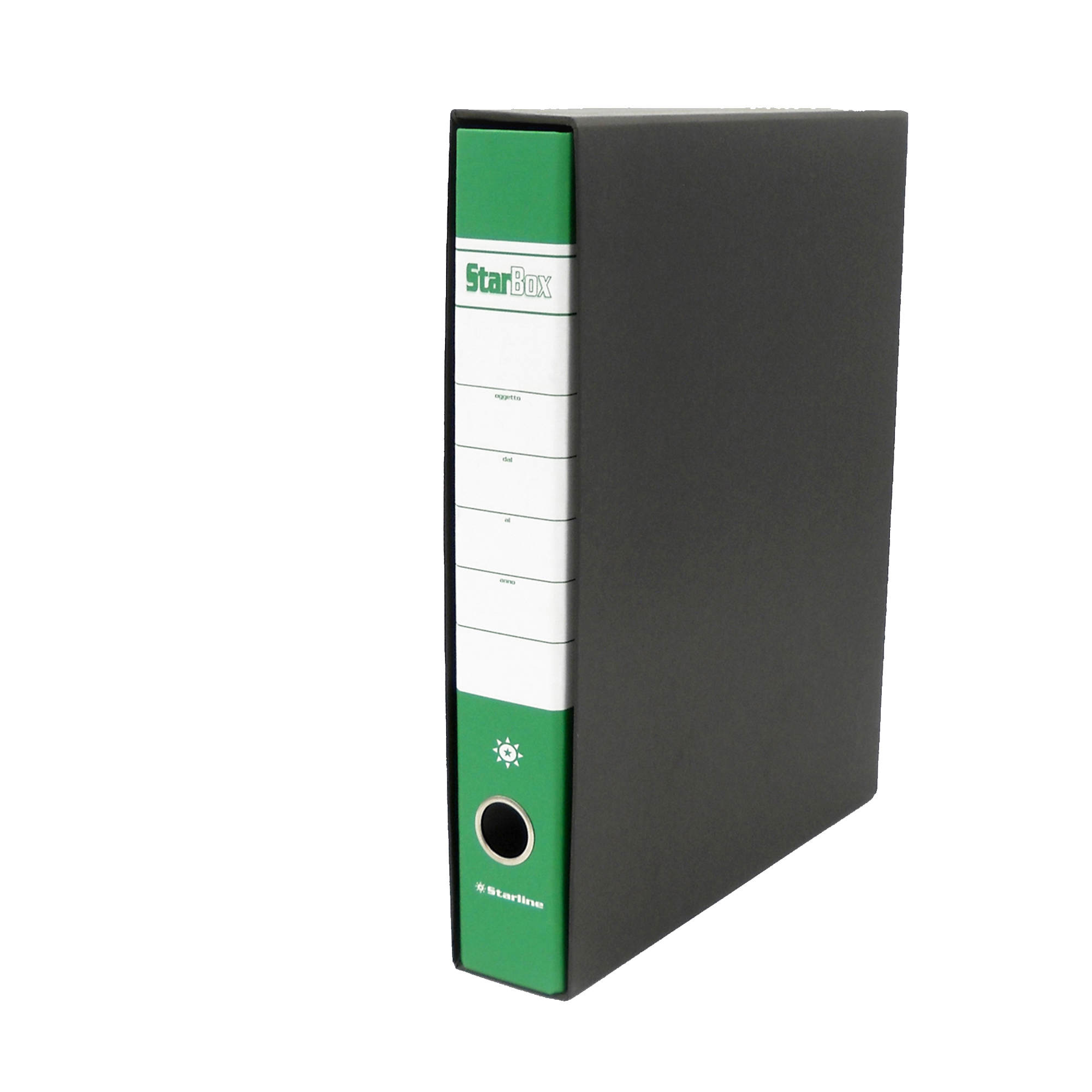 STL4006 Registratore Starbox - dorso 5 cm - protocollo 23 x 33 cm - verde - Starline