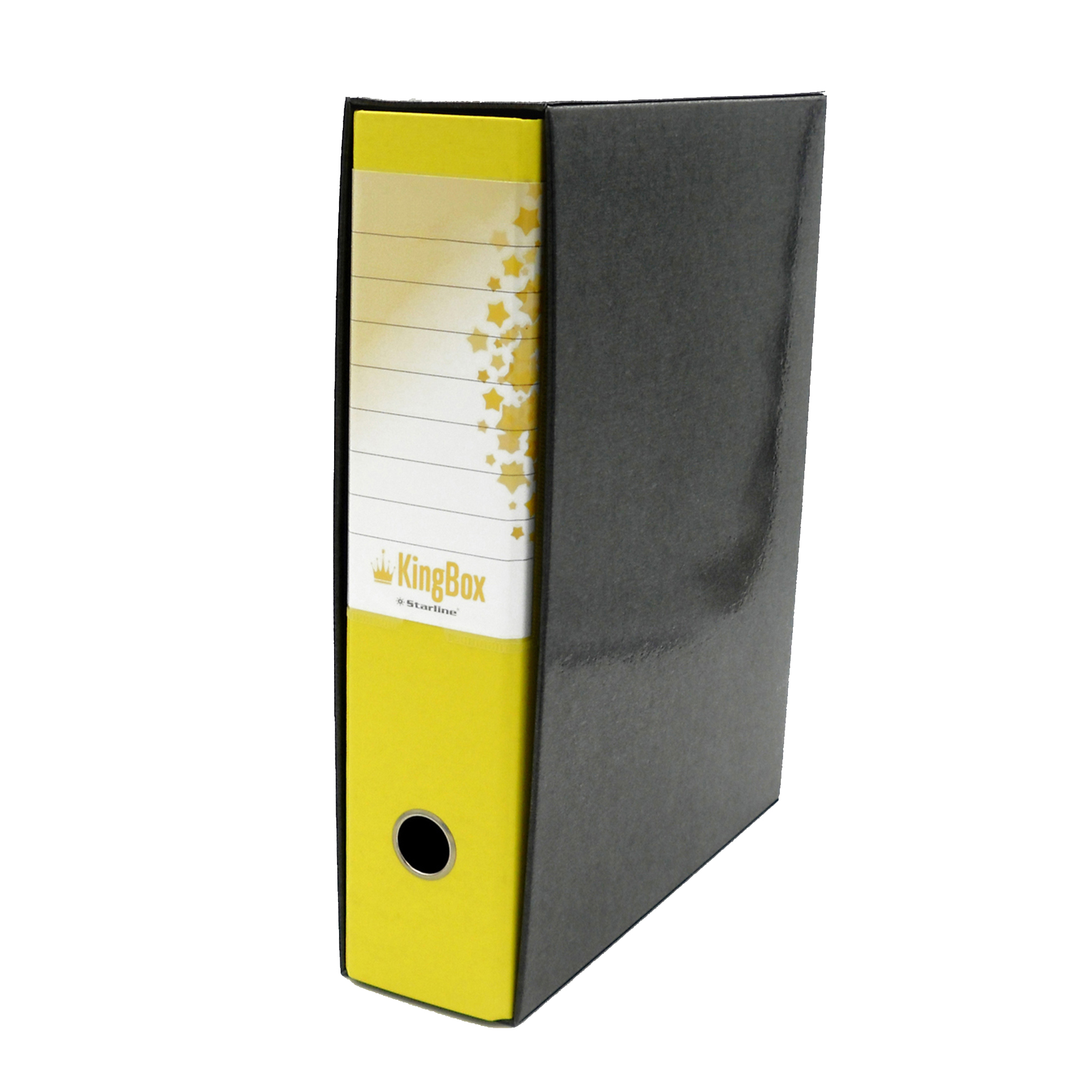 STL4019 Registratore Kingbox - dorso 8 cm - protocollo 23 x 33 cm - giallo - Starline