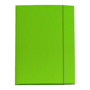 Cartella 3 lembi con elastico Queen - A4 - dorso variabile - cartone plastificato - verde prato - Starline