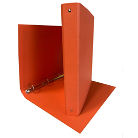 Raccoglitore King - 22 x 30 cm - 4 anelli tondi 30 mm - dorso 4 cm - rivestimento in PP - arancio - Starline