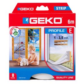 101932 Guarnizione adesiva per isolamento STRIP - fessura 1-3 mm - 6 m - gomma - bianco - Geko